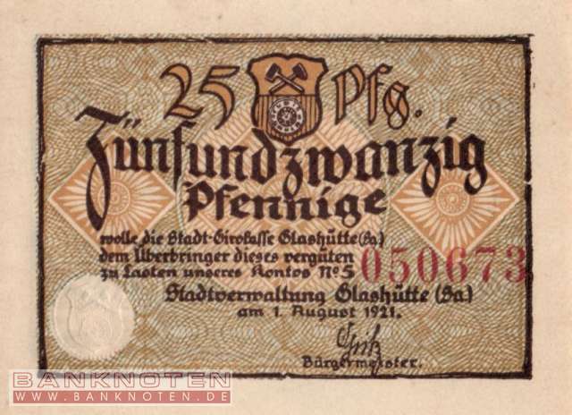 Glashütte - 25  Pfennig (#SS0430_1-1-4_UNC)