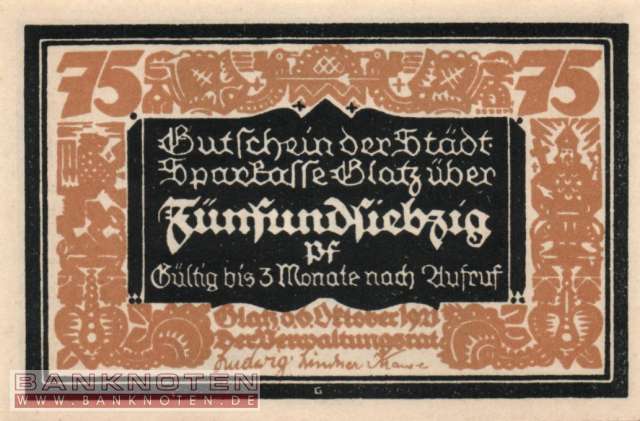 Glatz - 75  Pfennig (#SS0432_1-3-4_UNC)