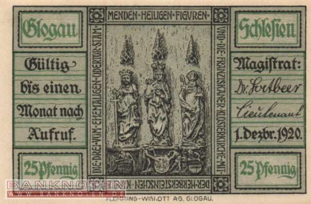 Glogau - 25  Pfennig (#SS0439_1-2_UNC)