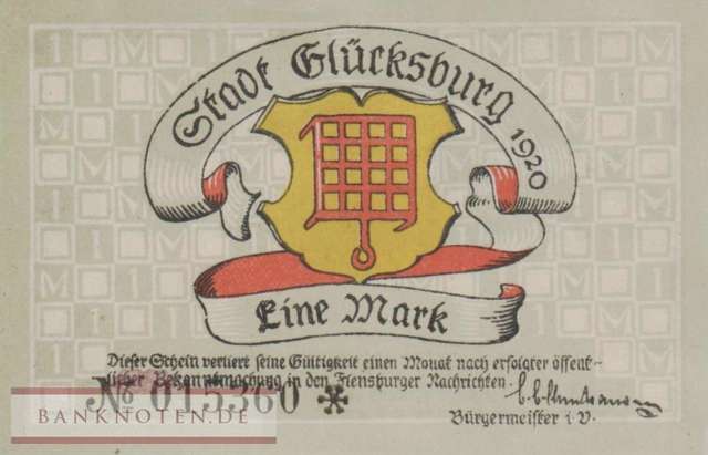 Glücksburg - 1  Mark (#SS0441_1c_UNC)