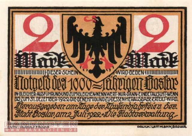 Goslar - 2  Mark (#SS0455_3-1_UNC)