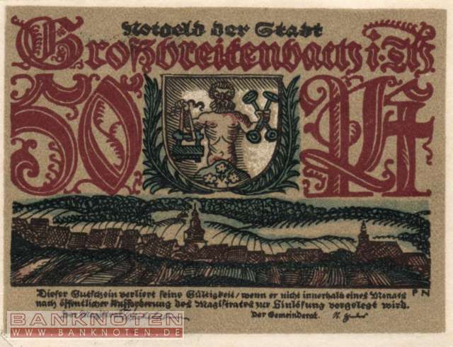 Großbreitenbach - 50  Pfennig (#SS0478_2-1_UNC)