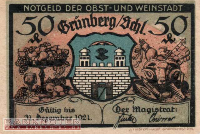 Grünberg (Schlesien) - 50  Pfennig (#SS0489_1a-1-2_UNC)