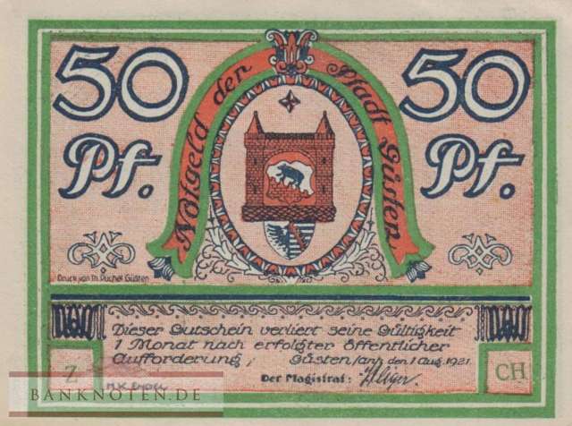 Güsten - 50  Pfennig (#SS0494_1-2-3_AU)