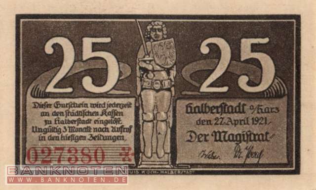 Halberstadt - 25  Pfennig (#SS0504_2b-1-1_UNC)
