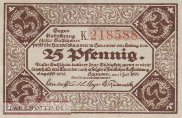 Hannover - 25  Pfennig (#SS0572_2-1K_AU)