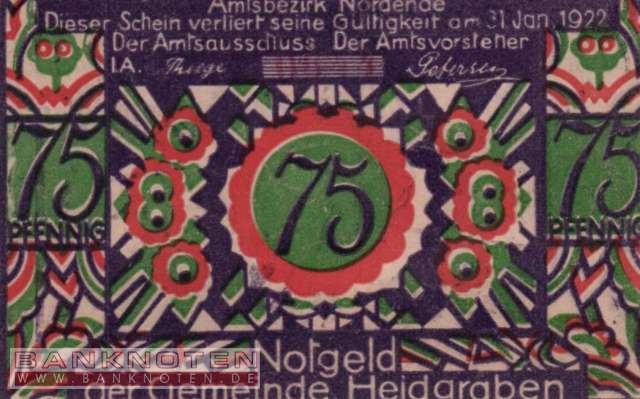 Heidgraben - 75  Pfennig (#SS0589_1a-3-1_UNC)