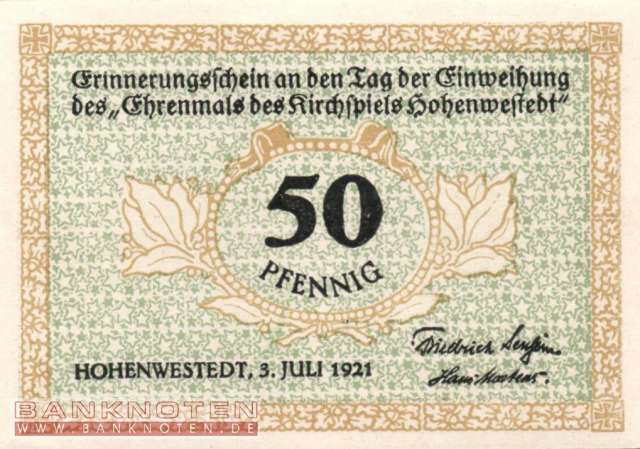 Hohenwestedt - 50  Pfennig (#SS0622_1c-1_UNC)