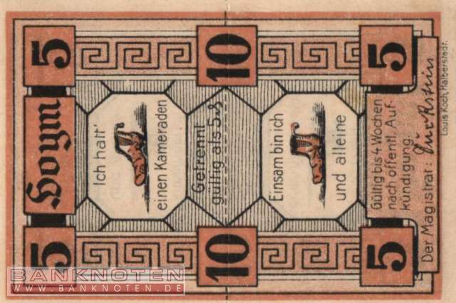 Hoym - 5+5  Pfennig (#SS0634_1_UNC)