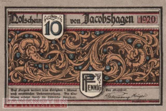Jacobshagen - 10  Pfennig (#SS0651_2a-1_UNC)