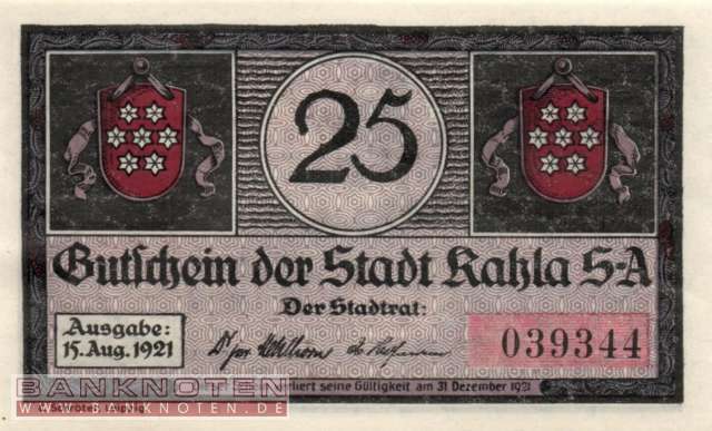 Kahla - 25  Pfennig (#SS0668_2a-1_UNC)