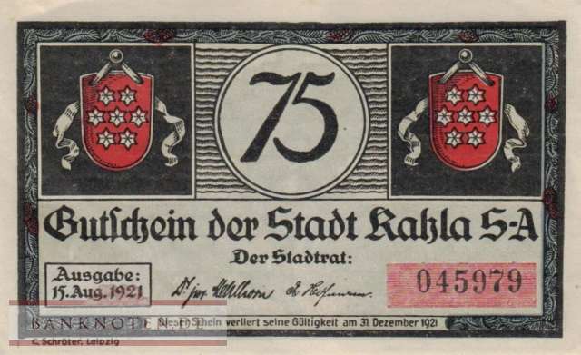 Kahla - 75  Pfennig (#SS0668_2a-3_AU)