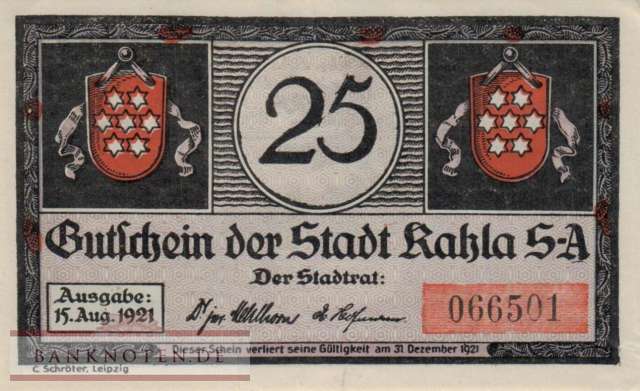 Kahla - 25  Pfennig (#SS0668_3a-1_AU)