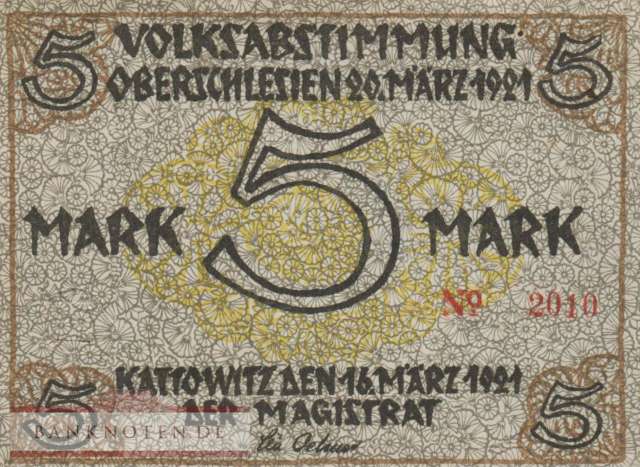 Kattowitz - 5  Mark (#SS0681_1a-3_AU)