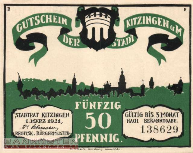 Kitzingen - 50  Pfennig (#SS0702_1-3_UNC)