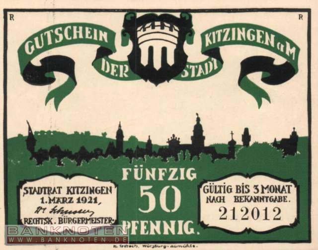 Kitzingen - 50  Pfennig (#SS0702_1-5_UNC)