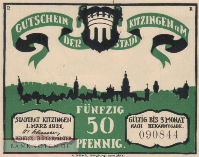 Kitzingen - 50  Pfennig (#SS0702_1-6_AU)
