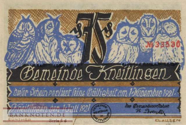 Kneitlingen - 75  Pfennig (#SS0710_1a-1d_AU)