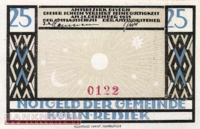 Kölln-Reisiek - 25  Pfennig (#SS0715_1a-1-2_UNC)