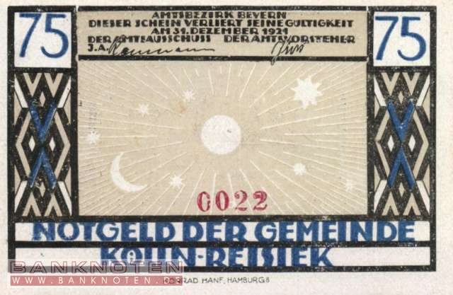 Kölln-Reisiek - 75  Pfennig (#SS0715_1a-3-1_UNC)