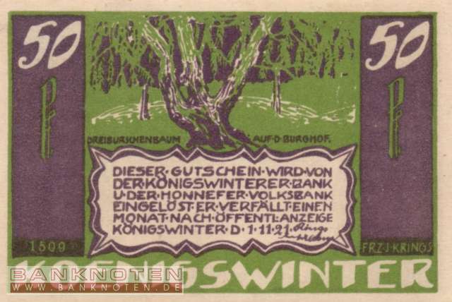 Königswinter - 50  Pfennig (#SS0730_1-1-7-1509_UNC)