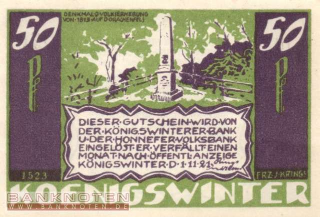 Königswinter - 50  Pfennig (#SS0730_3b-8_UNC)
