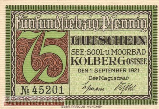 Kolberg - 75  Pfennig (#SS0737_1-3_UNC)