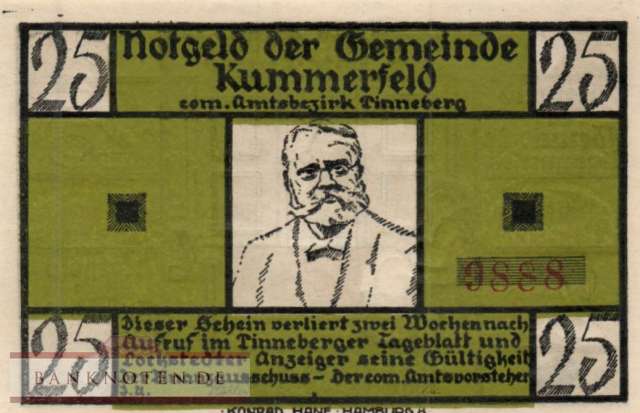 Kummerfeld - 25  Pfennig (#SS0749_2a-1-1_UNC)