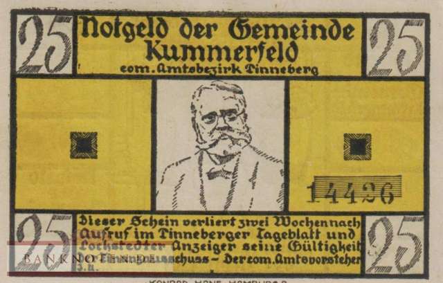 Kummerfeld - 25  Pfennig (#SS0749_7a-1-2_UNC)