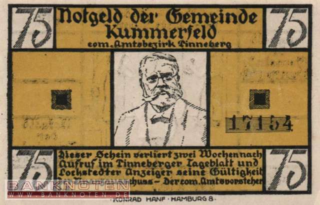 Kummerfeld - 75  Pfennig (#SS0749_7a-3-2_UNC)