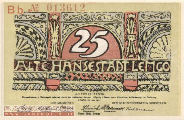 Lemgo - 25  Pfennig (#SS0789_1b_UNC)