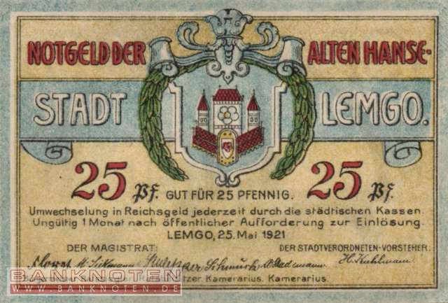 Lemgo - 25  Pfennig (#SS0789_3a-2_UNC)