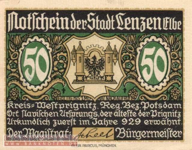 Lenzen - 50  Pfennig (#SS0792_1-1-2_UNC)