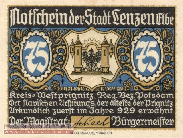 Lenzen - 75  Pfennig (#SS0792_1-2-2_UNC)