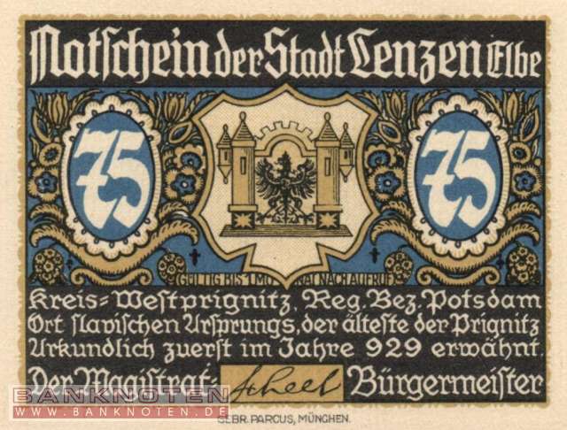 Lenzen - 75  Pfennig (#SS0792_1-2-3_UNC)