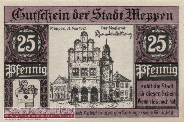 Meppen - 25  Pfennig (#SS0883_1-2_UNC)