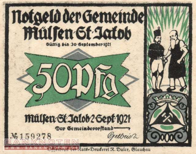 Mülsen-St. Jacob - 50  Pfennig (#SS0906_1-8_UNC)