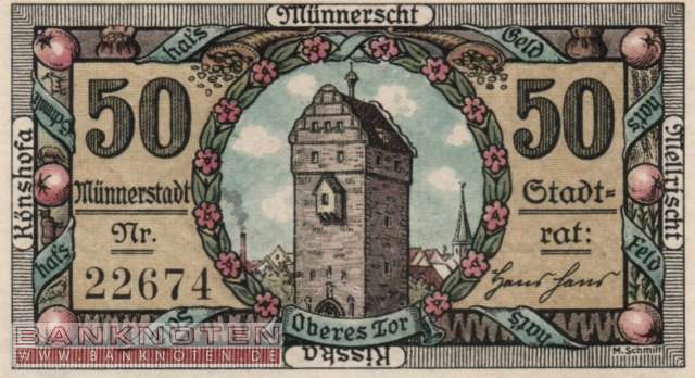 Münnerstadt - 50  Pfennig (#SS0912_5a_UNC)