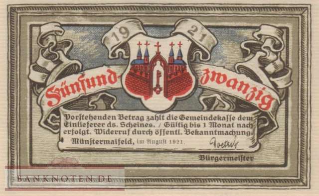 Münstermaifeld - 25  Pfennig (#SS0919_1-1_UNC)