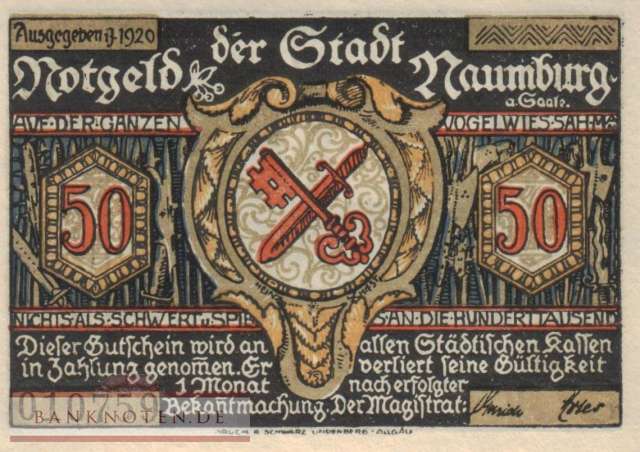 Naumburg - 50  Pfennig (#SS0928_2b-2_UNC)