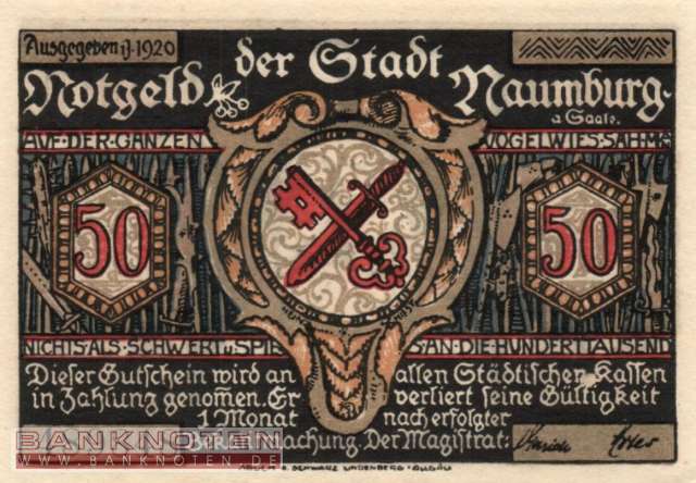 Naumburg - 50  Pfennig (#SS0928_2b-3_UNC)