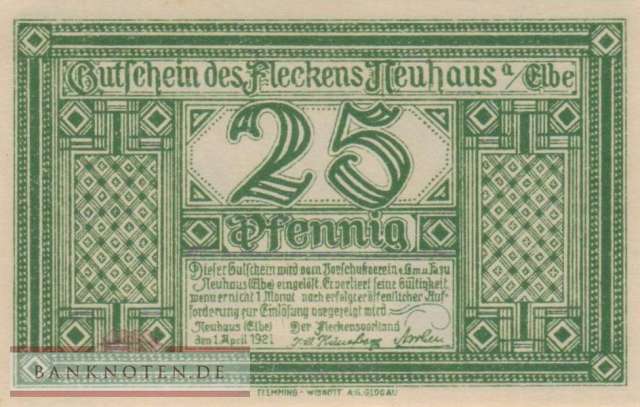 Neuhaus an der Elbe - 25  Pfennig (#SS0946_1-2_UNC)