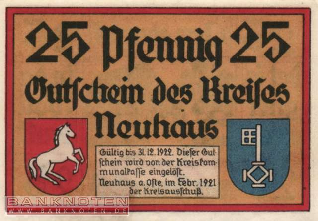 Neuhaus a. Oste - 25  Pfennig (#SS0947_1-2_UNC)