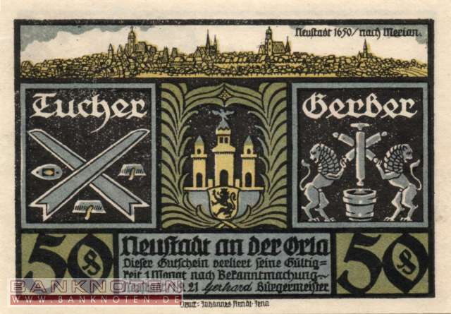 Neustadt a. d. Orla - 50  Pfennig (#SS0965_2-5_UNC)