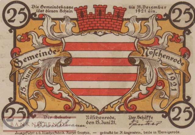 Nöschenrode - 25  Pfennig (#SS0980_8-1_UNC)