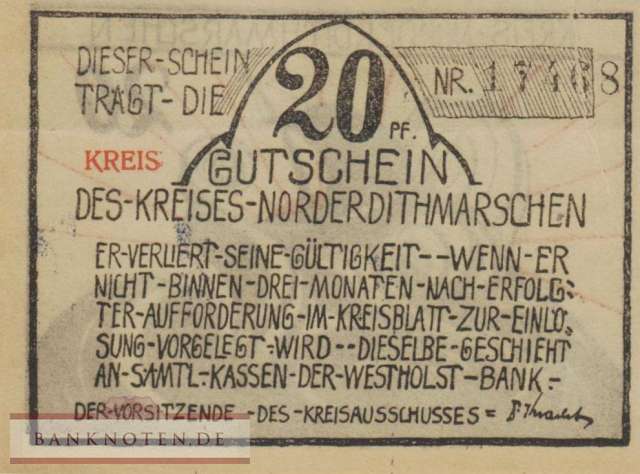 Norder- und Süderdithmarschen - 20  Pfennig (#SS0983_4a-1-1_AU)