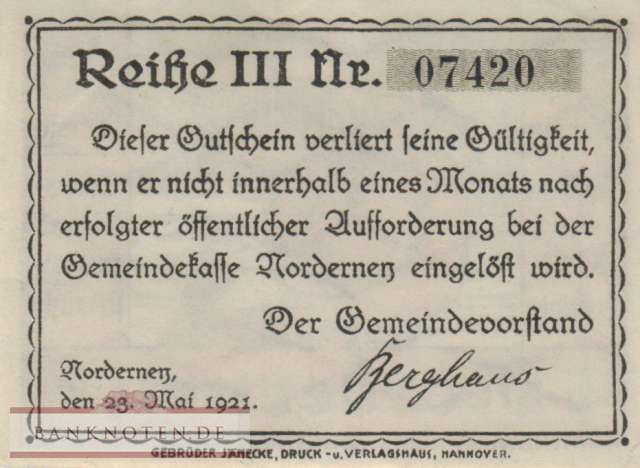 Norderney - 25  Pfennig (#SS0984_2-2_UNC)