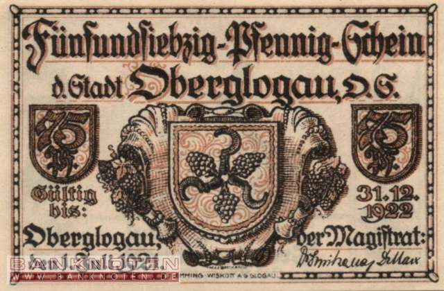 Oberglogau - 75  Pfennig (#SS0994_1b-3_UNC)