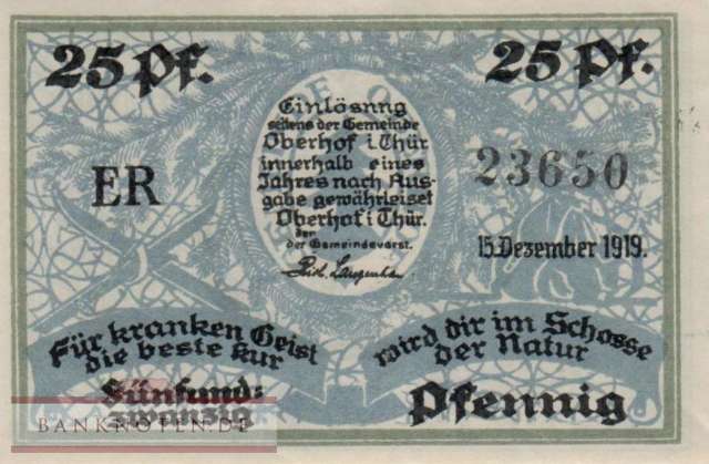 Oberhof - 25  Pfennig (#SS0996_2-2-2_UNC)