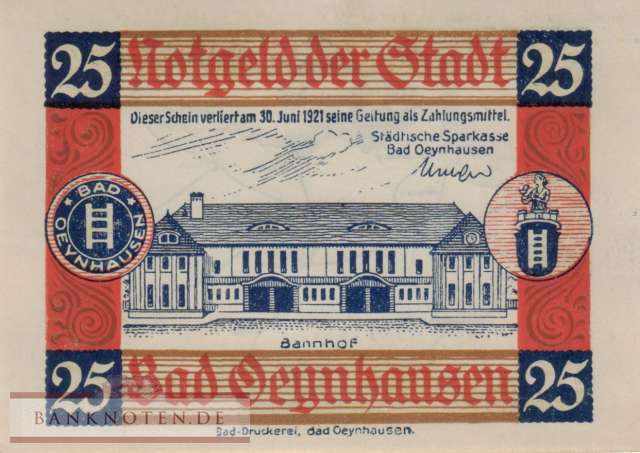 Oeynhausen, Bad - 25  Pfennig (#SS1010a_UNC)